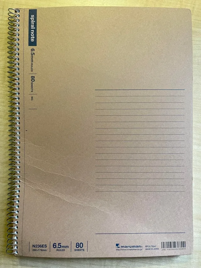 Maruman spiral notebook
